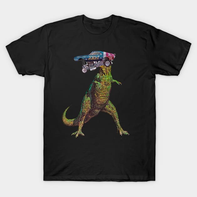 Tyrannosaurus AMX T-Shirt by blackjackdavey